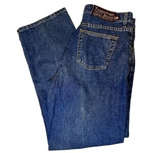 Vintage TERRITORY Men's Blue Jeans‎ 35 X 30 100% Cotton Straight Leg Made In CAN